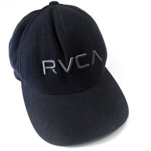 RVCA VA Sport Mid Fit Snapback Hat Black
